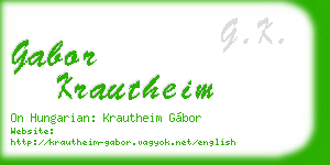 gabor krautheim business card